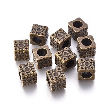 11mm Cube Alloy Beads