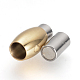 304 Stainless Steel Magnetic Clasps with Glue-in Ends(STAS-Q211-01B)-2