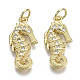 Brass Micro Pave Clear Cubic Zirconia Pendants(ZIRC-N039-095-NF)-1