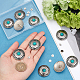 10Pcs 1-Hole Alloy & Turquoise Buttons(FIND-GF0003-47)-3