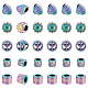 SUPERFINDINGS 30Pcs 5 Style Rainbow Color Alloy European Beads(FIND-FH0003-54)-1