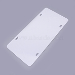 Blank Aluminum Plates, Hot Heart Transfer Printing DIY Custom Consumables, White, 29.6x14.6x0.1cm, Hole: 0.7x1.5cm(DIY-WH0097-07)