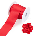 10 Yards Double-Face Polyester Satin Ribbons, Red, 1-1/2 inch(38mm)(SRIB-TA0001-16D)