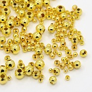 Iron Spacer Beads, Round, Golden, 2~5mm, Hole: 1~2mm(IFIN-X0003-G)