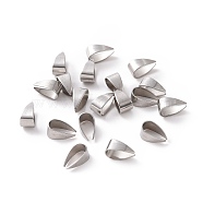 316 Surgical Stainless Steel Snap on Bails, Stainless Steel Color, 8x3.7x5mm(STAS-E163-63B-P)