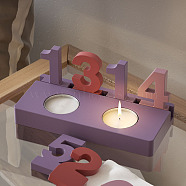 Candle Holder DIY Silicone Molds, for Candle Makiing, Number, 19.2x10x2.3cm, Inner Diameter: 17.3x8cm(DIY-K073-11C)