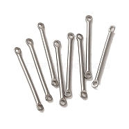 304 Stainless Steel Links, Bar Connector Charms, Stainless Steel Color, 25x2.5x1.5mm, Hole: 1.4mm(STAS-Q323-05C-P)
