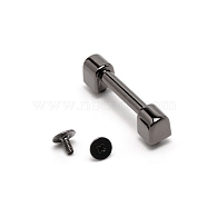 Zinc Alloy Bag Connector Anchor Buckles, with Iron Screw, for Bag Strap Hanger, Gunmetal, 3.47x1.1x0.75cm, Hole: 1.8mm, 7x5.5mm, Pin: 2.4mm(FIND-WH0090-55B)