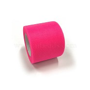 Deco Mesh Ribbons, Tulle Fabric, Tulle Roll Spool Fabric For Skirt Making, Deep Pink, 2 inch(5cm), about 25yards/roll(22.86m/roll)(OCOR-P010-C-C14)