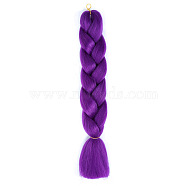 Long Single Color Jumbo Braid Hair Extensions for African Style - High Temperature Synthetic Fiber, Purple, size 1(ST4075437)