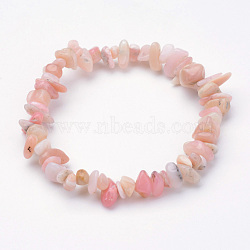 Natural Morganite Beaded Stretch Bracelets, 2 inch(48mm)(BJEW-JB02680-03)