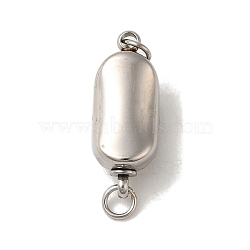 Non-Tarnish 304 Stainless Steel Box Clasps, Stainless Steel Color, 7x17x6.5mm, Hole: 2.5mm(STAS-C100-01B-P)