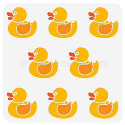 PET Hollow Out Drawing Painting Stencils, for DIY Scrapbook, Photo Album, Duck Pattern, 30x30cm(DIY-WH0391-0163)