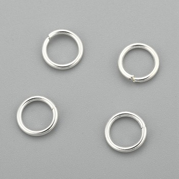 304 Stainless Steel Jump Rings, Open Jump Rings, Silver, 18 Gauge, 7x1mm, Inner Diameter: 5mm