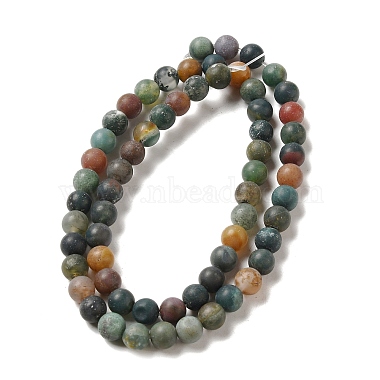 Chapelets de perles en agate indienne naturelle(G-Q462-6mm-08)-4