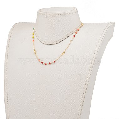 Faceted Glass Beaded Necklaces(NJEW-JN03278)-5