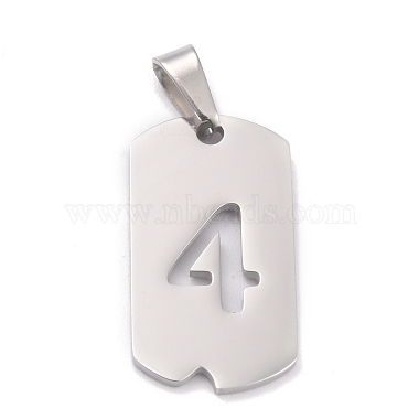 Stainless Steel Color Rectangle 304 Stainless Steel Pendants