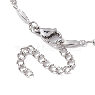304 Stainless Steel Oval link Chain Necklaces(NJEW-JN04745)-5