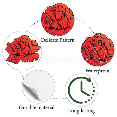 8 feuilles d'autocollants en plastique imperméables à l'eau(DIY-WH0428-085)-3