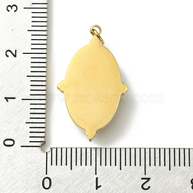 Ion Plating(IP) 304 Stainless Steel Pave Faceted Natural Obsidian Pendants(FIND-Z028-40D)-3
