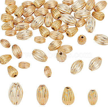 Real 18K Gold Plated Mixed Shapes Brass Beads