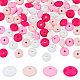 80Pcs 2 Bags Rondelle Food Grade Eco-Friendly Silicone Focal Beads(SIL-DC0001-39A)-1