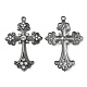 Alloy Rhinestone Cross Big Pendants(ALRI-1475-B-NR)-1