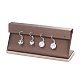 Wooden Covered with PU Leather Earring Stands(EDIS-F004-01A)-1