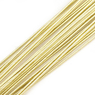 Round Iron Wire, Floral Wire, for Florist Flower Arrangement, Bouquet Stem Warpping and DIY Craft, Light Khaki, 22 Gauge, 0.6mm, about 1-5/8 inch(40cm)/strand, 100 strand/bag(MW-S002-03E-0.6mm)