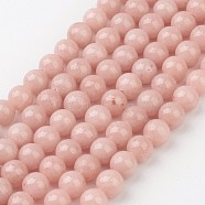 Natural Mashan Jade Round Beads Strands, Dyed, Light Salmon, 6mm, Hole: 1mm, about 69pcs/strand, 15.7 inch(X-G-D263-6mm-XS22)