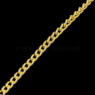 Unwelded Iron Curb Chains, with Card Paper, Golden, 2.5x1.6x0.45mm, about 32.8 Feet(10m)/card(X-CH-R078-10G)