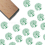 Square Wooden Stamps, with Rubber, for DIY Scrapbooking, Tree of Life, 40x15x15mm(DIY-WH0546-009)