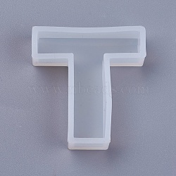 DIY Silicone Molds, Resin Casting Molds, For UV Resin, Epoxy Resin Jewelry Making, White, Letter.T, 43.5x41x10mm(AJEW-F030-04-T)