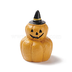 Halloween Theme Mini Resin Home Display Decorations, Pumpkin Jack-O'-Lanterns, Sandy Brown, 29x44mm(DJEW-B005-19)