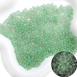 Luminous Bubble Beads, DIY 3D Nail Art Decoration Mini Glass Beads, Tiny Caviar Nail Beads, Light Green, 2~2.5mm, about 2100pcs/bag.(SEED-E005-01G)