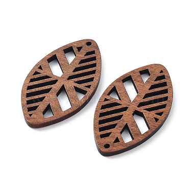 pendentifs découpés au laser en bois de noyer(WOOD-Q051-01A)-2