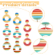 4 paires 4 couleurs boucles d'oreilles pendantes en forme de beignet en argile polymère avec épingles en fer(EJEW-FI0003-02)-3