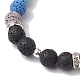 8mm Round 7-Color Natural Lava Rock & Shell Pearl Beaded Stretch Bracelets for Women Men(BJEW-JB10330-01)-4