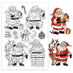 Custom Summer Theme PVC Plastic Clear Stamps, for DIY Scrapbooking, Photo Album Decorative, Cards Making, Santa Claus, 160x110mm(DIY-WH0631-0412)