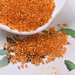 MIYUKI Delica Beads, Cylinder, Japanese Seed Beads, 11/0, (DB0045) Silver-Lined Orange, 1.3x1.6mm, Hole: 0.8mm, about 2000pcs/10g(X-SEED-J020-DB0045)