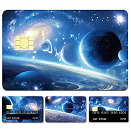 Rectangle PVC Plastic Waterproof Card Stickers, Self-adhesion Card Skin for Bank Card Decor, Planet, 186.3x137.3mm(DIY-WH0432-349)