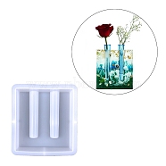Rectangle Display Holder Silicone Molds, for Test Tube of Water Planting, Resin Casting Molds, White, 147x139x33.5mm, Inner Diameter: 123x120mm(DIY-M045-07)