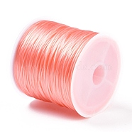 30M Elastic Crystal Thread, Jewelry Beading Cords, For Stretch Bracelet Making, Light Coral, 0.8mm, about 32.81 Yards(30m)/Roll(EW-G011-01B)