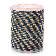 4-Ply Polycotton Cord, Handmade Macrame Cotton Rope, for String Wall Hangings Plant Hanger, DIY Craft String Knitting, Dark Slate Gray, 1.5mm, about 4.3 yards(4m)/roll(X1-OCOR-Z003-D27)