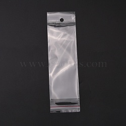 Rectangle OPP Cellophane Bags, for Keychain, Clear, 21.5x6x0.02cm, Hole: 8mm(OPC-WH0003-03)