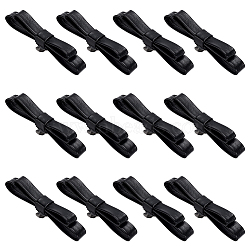 12Pcs PU Leather Shoes Charms, with Iron Clips, Black, 80mm(HJEW-HY00133)