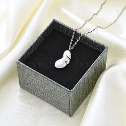 304 Stainless Steel Pendant Necklace, Stainless Steel Color, 16.14 inch(41cm)(NJEW-K255-23P)