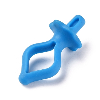 Silicone Bobbin Holder, for Sewing Tools, Cornflower Blue, 43x19mm