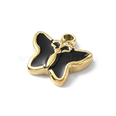 304 Stainless Steel Black Enamel Charms(STAS-L022-439G-01)-2