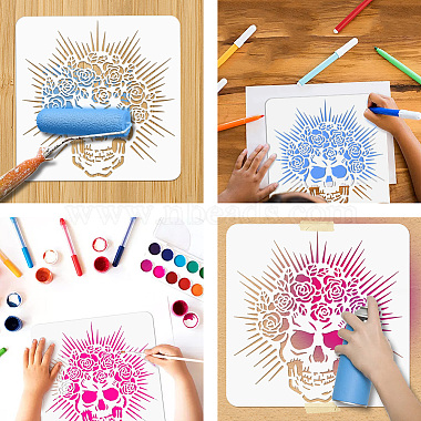 PET Hollow Out Drawing Painting Stencils(DIY-WH0405-0059)-4